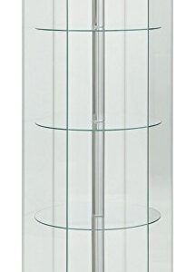 Coaster Home Furnishings Zahavah 4-shelf Hexagon Shaped Curio Cabinet White and Clear