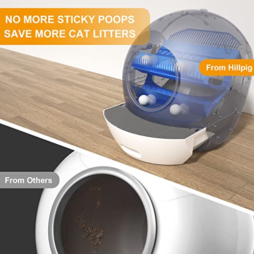 Hillpig Self-Cleaning Cat Litter Box: Extra Large Automatic Cat Litter Box with APP Control & Safe Alert & Smart Health Monitor for Multiple Cats [2023 Newest Version]