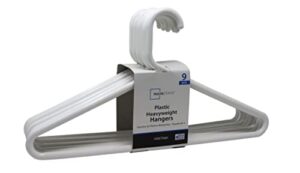mainstays super heavy weight hanger, white, 9-pack (pack of 2)