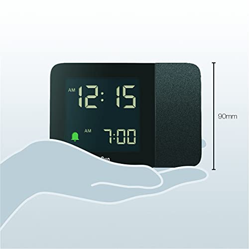 Braun Digital Projection Alarm Clock with 4 Backlight Options, Negative LCD Display, Quick Set, Beep Alarm in Black, Model BC15B