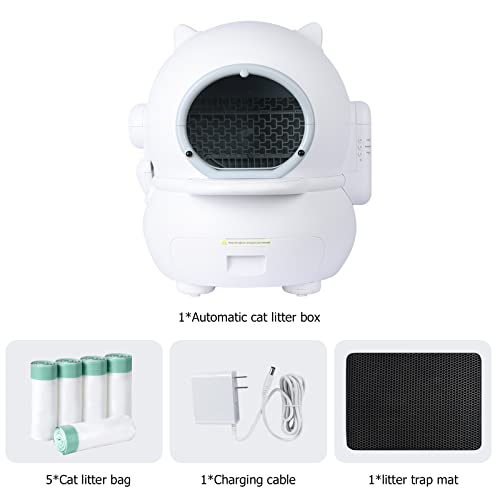 Self-Cleaning Cat Litter Box,Automatic Litter Box for Multiple of Cats，One-Touch Intelligent Safety cat Litter Box Easy to Clean.