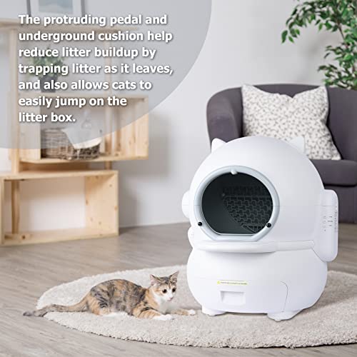 Self-Cleaning Cat Litter Box,Automatic Litter Box for Multiple of Cats，One-Touch Intelligent Safety cat Litter Box Easy to Clean.