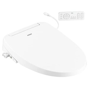 moen eb1500-e 3-series standard electronic bidet toilet seat with remote control, white