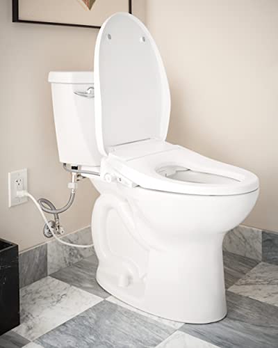 Moen EB1500-E 3-Series Standard Electronic Bidet Toilet Seat with Remote Control, White