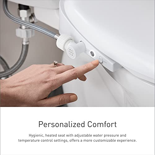 Moen EB1500-E 3-Series Standard Electronic Bidet Toilet Seat with Remote Control, White