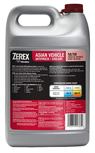 Zerex Asian Vehicle Red Silicate and Borate Free 50/50 Prediluted Ready-to-Use Antifreeze/Coolant 1 GA