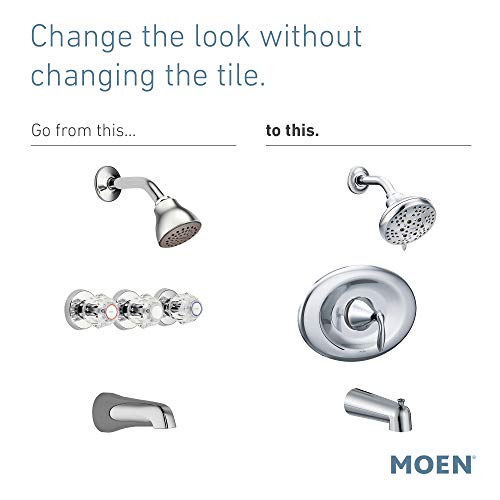 Moen T2139EPBN Eva Collection Posi-Temp Eco-Performance Tub and Shower Trim Kit Valve Required, Brushed Nickel