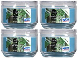 mainstays 11.5oz scented candle, garden rain 4-pack