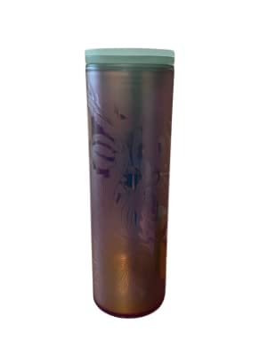 Starbucks Siren Iridescent Hot Coffee Double-Walled Tumbler with Mint green lid 16oz