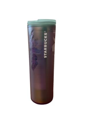 Starbucks Siren Iridescent Hot Coffee Double-Walled Tumbler with Mint green lid 16oz