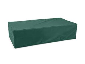 covermates rectangular accent table cover – light weight material, weather resistant, elastic hem, patio table covers-green