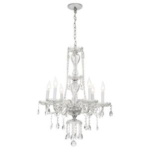 Hampton Bay Lake Point 6-Light Chrome Crystal Chandelier 31"x 22"