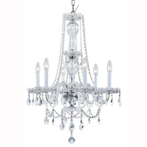 Hampton Bay Lake Point 6-Light Chrome Crystal Chandelier 31"x 22"