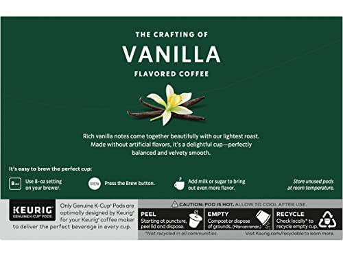 Starbucks Flavored Coffee K-Cup Pods, Vanilla Flavored Coffee, Made without Artificial Flavors, Keurig Genuine K-Cup Pods, 10 CT K-Cups/Box (Pack of 3 Boxes)