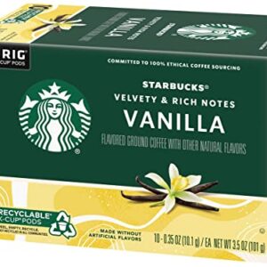 Starbucks Flavored Coffee K-Cup Pods, Vanilla Flavored Coffee, Made without Artificial Flavors, Keurig Genuine K-Cup Pods, 10 CT K-Cups/Box (Pack of 3 Boxes)