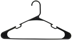 mainstay 18-pack standard plastic hangers, black