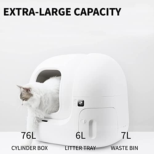 PETKIT Self Cleaning Cat Litter Box, PURAMAX Extra Large Automatic Cat Litter Box for Multiple Cats, xSecure/Odor Removal/APP Control