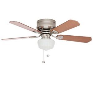 hampton bay ue42v-ni-shb middleton brushed nickel ceiling fan w/light kit – 42″