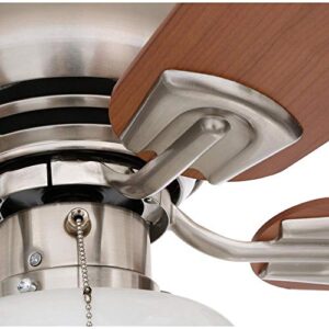 Hampton Bay UE42V-NI-SHB Middleton Brushed Nickel Ceiling Fan w/Light Kit - 42"