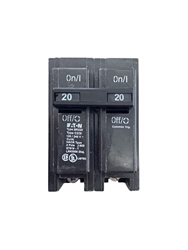 Eaton BR220 20 Amp Double Pole Circuit Breaker