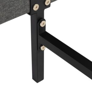 Allewie Queen Size Upholstered Platform Bed Frame/Wood Slats Support/Low Profile Bed Frame/No Box Spring Needed/Easy Assembly/Dark Grey