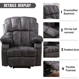 VON RACER Lift Chair Lift Chairs Recliners for Elderly Lift Chair with Heat and Massage Recliner Chair for Living Room Power Recliner with Side Pocket, USB Charge Port Power Lift Recliner Chair