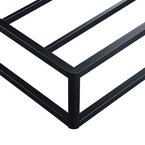 Olee Sleep 9 inch Modern Metal Platform Bed Frame / Steel Slats / Mattress Foundation / No Box Spring Needed, Queen