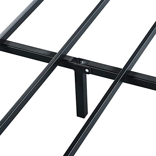 Olee Sleep 9 inch Modern Metal Platform Bed Frame / Steel Slats / Mattress Foundation / No Box Spring Needed, Queen