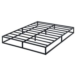 Olee Sleep 9 inch Modern Metal Platform Bed Frame / Steel Slats / Mattress Foundation / No Box Spring Needed, Queen