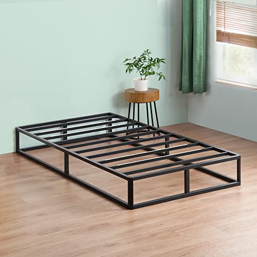 Olee Sleep 9 inch Modern Metal Platform Bed Frame / Steel Slats / Mattress Foundation / No Box Spring Needed, Queen