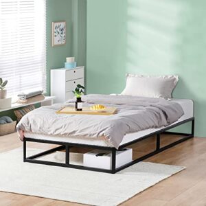 Olee Sleep 9 inch Modern Metal Platform Bed Frame / Steel Slats / Mattress Foundation / No Box Spring Needed, Queen