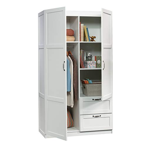 Sauder Large Storage Cabinet, Soft White Finish