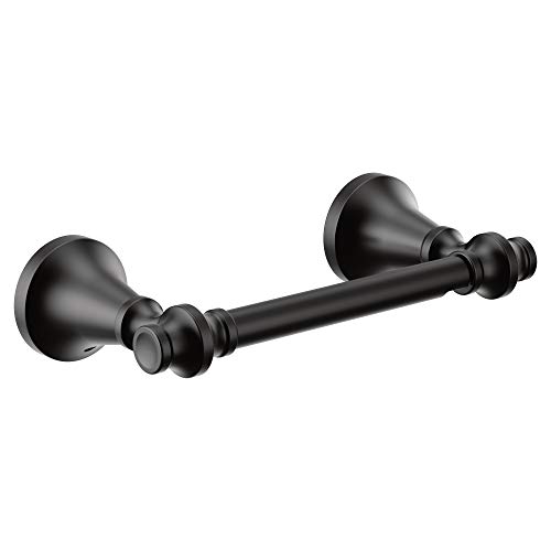 Moen YB0508BL Colinet Traditional Pivoting Toilet Paper Holder, Matte Black