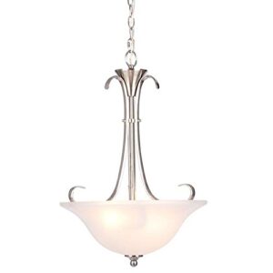 Hampton Bay 19710-000 Santa Rita 2-Light Brushed Nickel Inverted Pendant