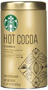 starbucks classic hot cocoa mix, 30-ounce tin (pack of 1)