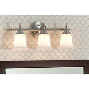 Olgelthorpe Traditional 3-Light Brushed Nickel Vanity