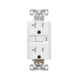 eaton trsgf20w wiring gfci self-test 20a -125v tamper resistant duplex receptacle with standard size wallplate, white