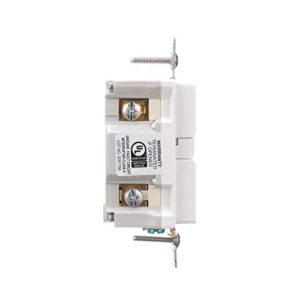 Eaton TRSGF20W Wiring GFCI Self-Test 20A -125V Tamper Resistant Duplex Receptacle with Standard Size Wallplate, White