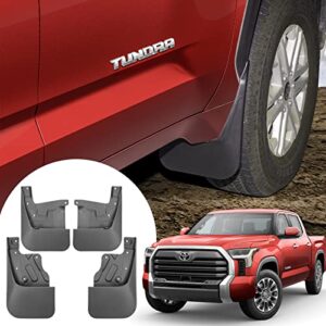 refiteco mud flaps for 2022 2023 toyota tundra accessories all weather guard mud guards splash front & rear 4pcs set