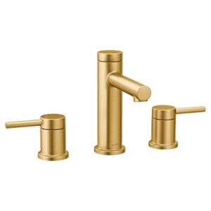 moen align brushed gold two-handle modern 8-inch widespread bathroom faucet trim kit, valve required, t6193bg