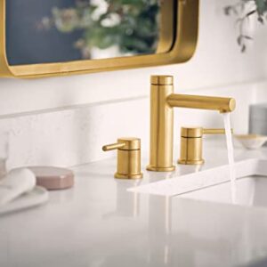 Moen Align Brushed Gold Two-Handle Modern 8-Inch Widespread Bathroom Faucet Trim Kit, Valve Required, T6193BG