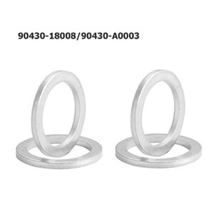 Differential and Transmission/Transfer Case Drain Plug Crush Washers Gaskets for Toyota 4runner Tacoma Tundra FJ cruiser Land Cruiser, Replacement for the Part# 12157-10010 90430-24003 90430-18008