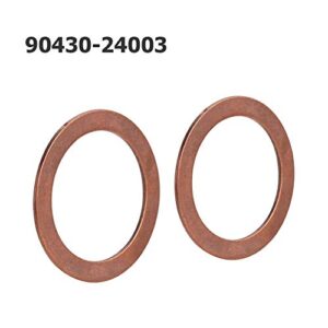 Differential and Transmission/Transfer Case Drain Plug Crush Washers Gaskets for Toyota 4runner Tacoma Tundra FJ cruiser Land Cruiser, Replacement for the Part# 12157-10010 90430-24003 90430-18008