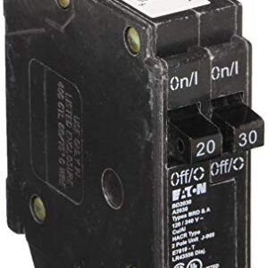 EATON BD2030 Type Bd Twin Circuit Breaker, 120 Vac, 20/30 A, 1 P, 10 Ka