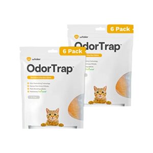 odortrap pack refills by whisker, 12 pack refill for odortrap pod (pod not included), eliminates litter box odors, compatible with litter-robot and traditional litter boxes