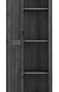 Ameriwood Home Farmington Wide Storage Cabinet, 31.5", Rustic Gray & Home Farmington Wide Storage Cabinet, 18", Rustic Gray,7531196COM