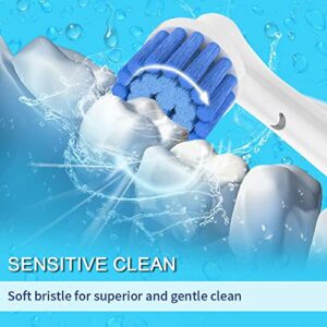 8 Pack Sensitive Gum Care Replacement Brush Heads Compatible with Oral b Braun Electric Toothbrush. Soft Bristle for Superior and Gentle Clean