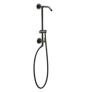 moen annex matte black shower slidebar and shower hose system trim, valve required, ts3661nhbl