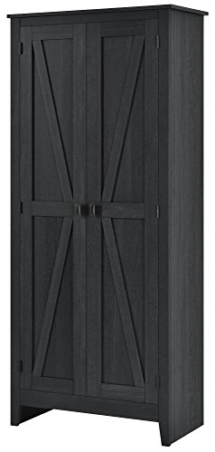 Ameriwood HOME SystemBuild Farmington 31.5 inch Wide Storage Cabinet, Black Oak