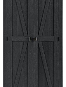 Ameriwood HOME SystemBuild Farmington 31.5 inch Wide Storage Cabinet, Black Oak